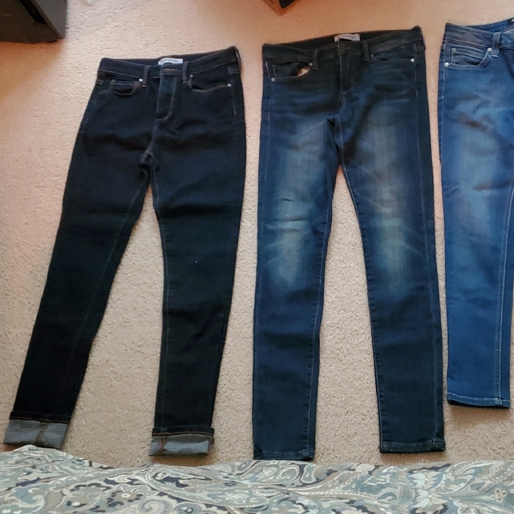 Banana Republic Skinny Jeans Blue and Black, Set Of 4